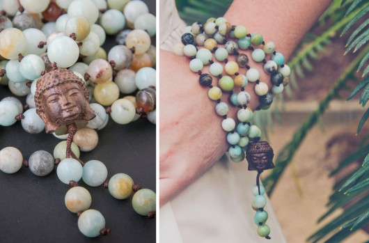 AMAZONITOWY BUDDA Mala /// naszyjnik XXL NOMAD ACCESSORIES