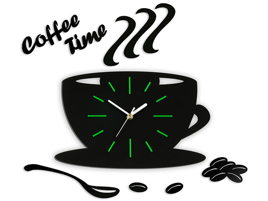 Zegar kuchenny Filiżanka Satin Cup Zielona ModernClock