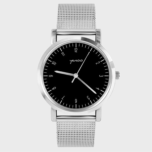 Zegarek - Simple elegance, czarny - metalowy yenoo