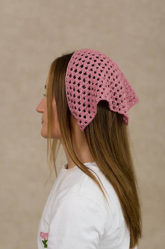 do włosów różne Chustka na głowę różowa