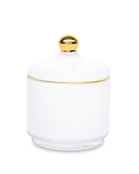 dodatki - łazienka - różne Szkatułka Szklana Pojemnik Szklany Bianco