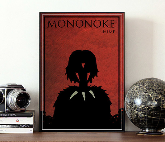 Princess Mononoke - plakat A4 minimalmill