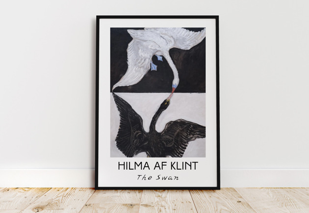 grafiki i ilustracje PLAKAT łabędź, Hilma af Klint, rysunek łabędzia
