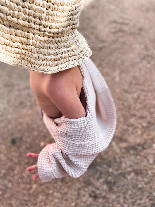 bielizna i piżamy dla dziewczynki Wafelkowy szlafrok dziecięcy