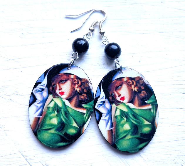 kolczyki - inne Tamara w zieleni