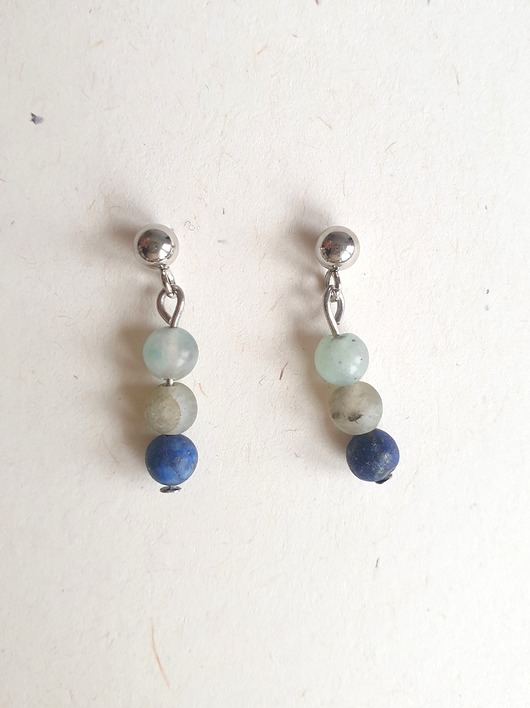 kolczyki z kamieniami Kolczyki DROPSY MINI lapis lazuli, labradoryt, lapis lotus