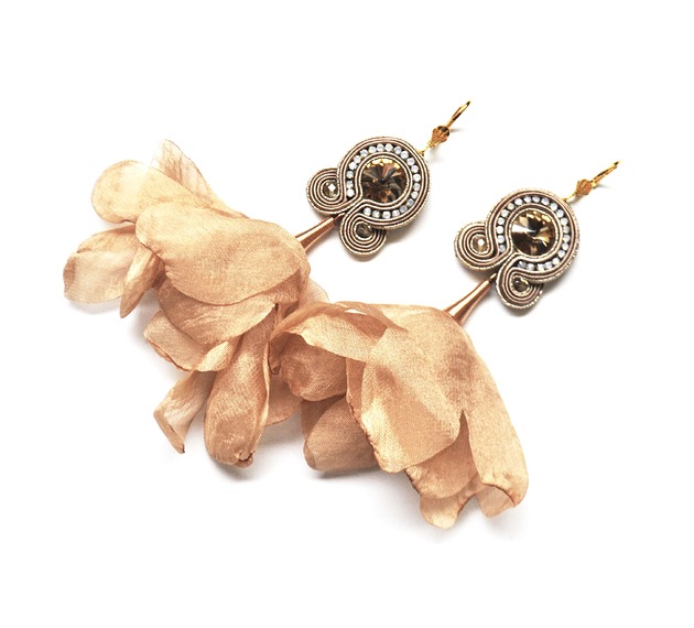 kolczyki soutache Sutaszowe kolczyki  CAMELIA