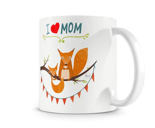 kubki Kubek. I love mom - wiewiórki