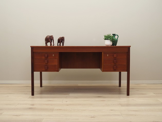 biurka Biurko tekowe, duński design, lata 70, produkcja: Dania