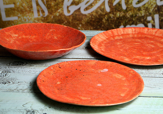 talerz ceramiczny - czerwony 25 cm Studio Mini Forma