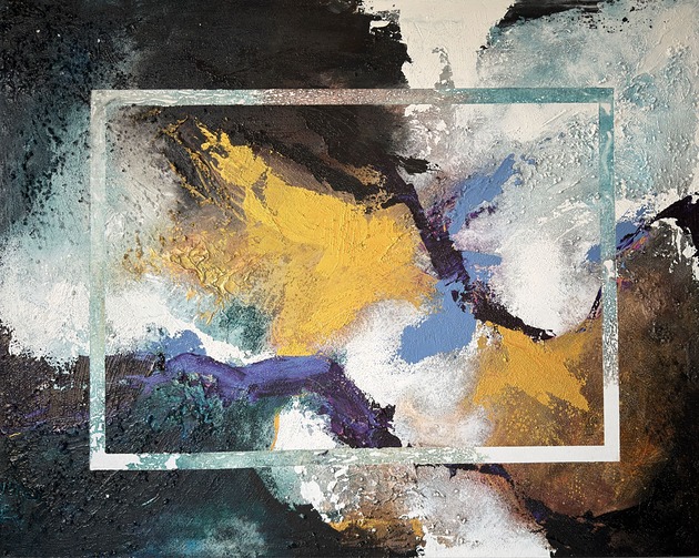 obrazy Obraz strukturalny abstrakcyjny Być może Tobie też się to przydarzyło