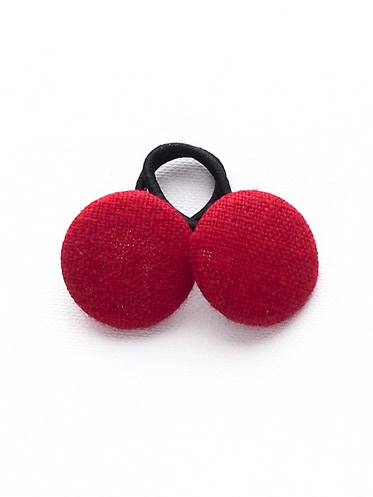 ozdoby do włosów dla dzieci Gumeczki do włosów  lniane czerwone