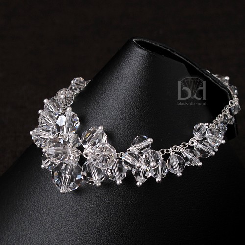 Krystaliczna bransoletka ślubna Black Diamond