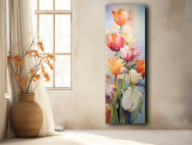 plakaty Tulipany - Plakat - Olej, Boho, Abstrakcja