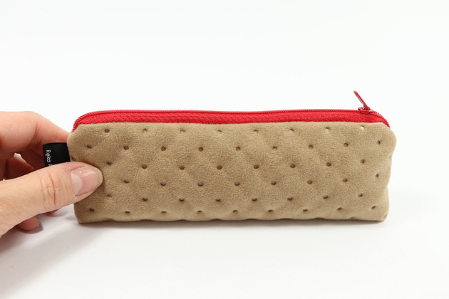 piórniki Karmelowy piórnik kosmetyczka etui do torebki do szkoły w podróż na prezent