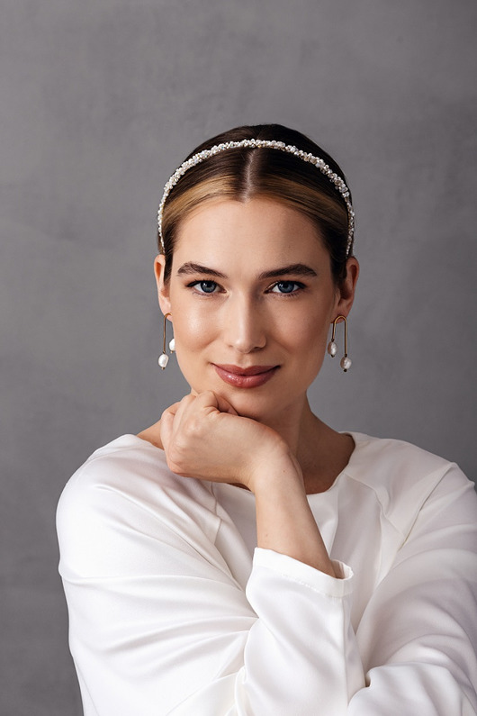 kolczyki pozłacane Kolczyki pozłacane Pearl Bow