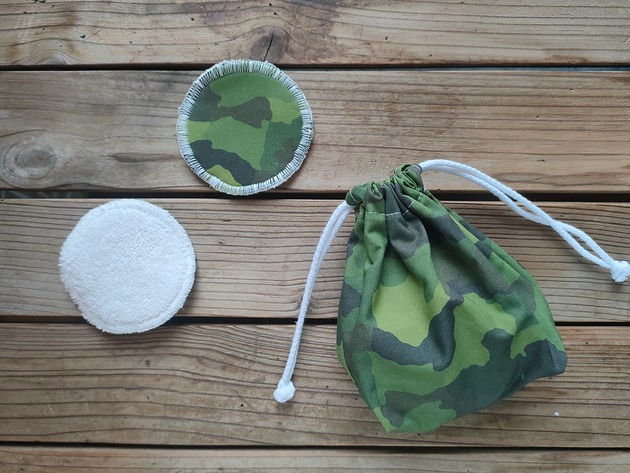 tekstylia - różne Waciki zero waste - 10szt. z woreczkiem - Moro