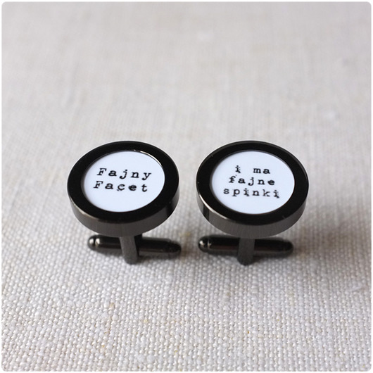 spinki do mankietów spinki dla Fajnego Faceta z fajnymi spinkami