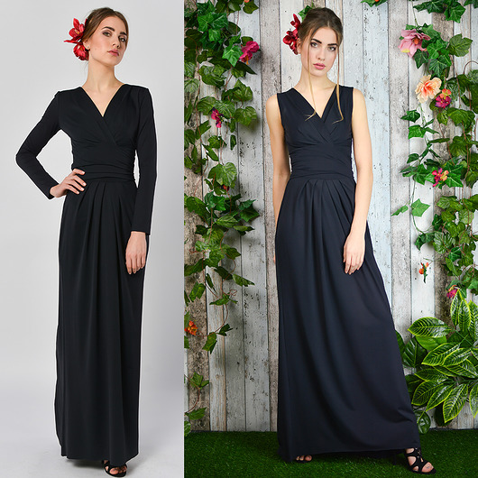 Tulipan - czarna spódnica maxi milita nikonorov