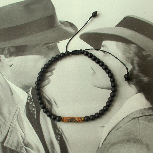 bransoletki z kamieni naturalnych Jaspis abstrakcja Bransoletka