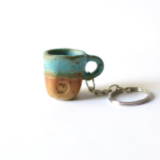 breloki Mini kubeczek turkus