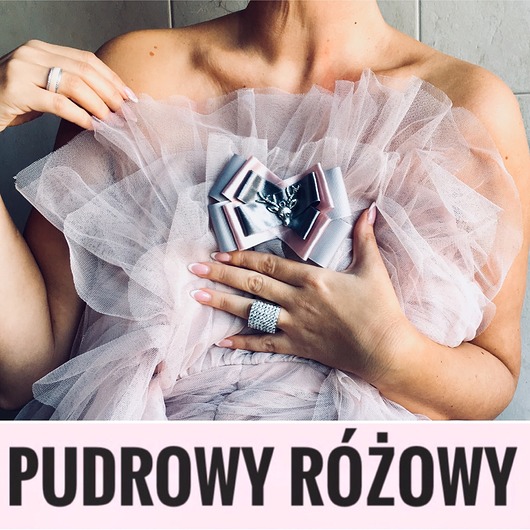 Brosza Renifer Kokarda Mikołajki Święta NEW Pudrowy Różowy
