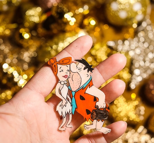 broszki Fred i Wilma Flintstone