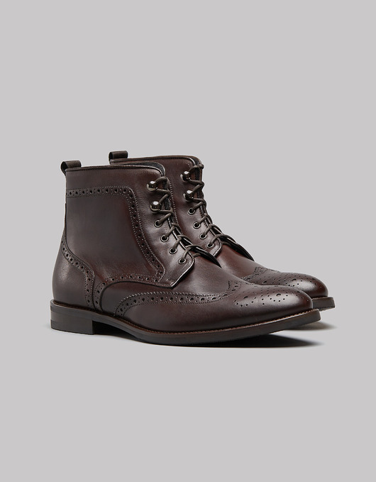 buty męskie Ciemnobrązowe przedłużane buty męskie trzewiki b701