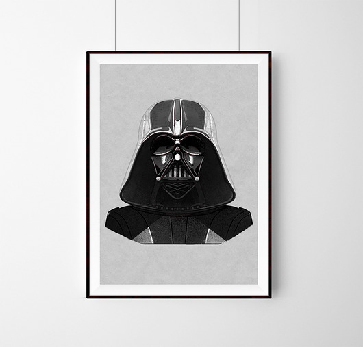 STAR WARS DARTH VADER|  art Giclée print | A3 Żaneta Antosik PRINTS
