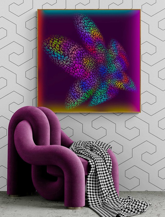 grafiki i ilustracje Rainbow flower, rysunek graficzny