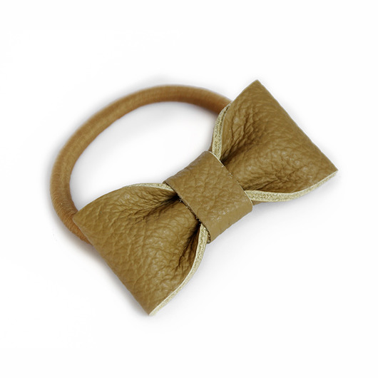 gumki do włosów KHAKI gumka z kokardką