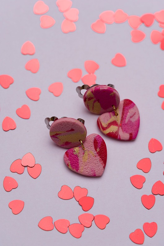 klipsy Klipsy serca EDYCJA WALENTYNKOWA