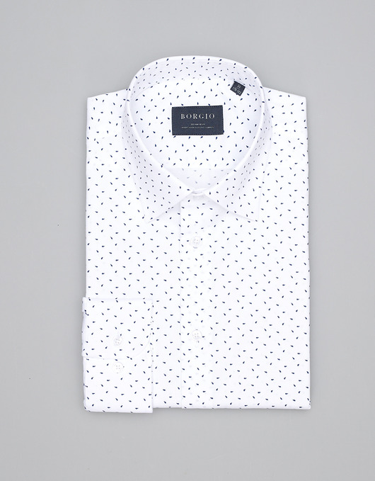 koszule męskie koszula calimera 00323 długi rękaw biały slim fit 164/170 39
