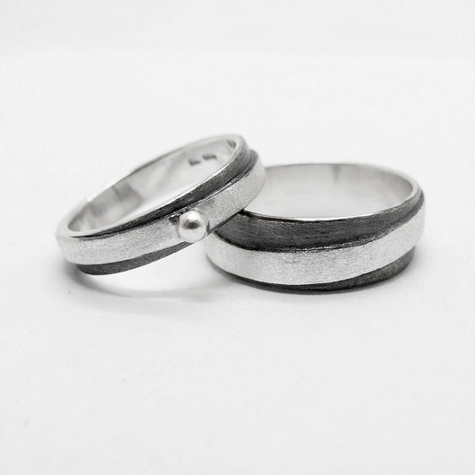 obrączki Obrączki srebrne oksydowane