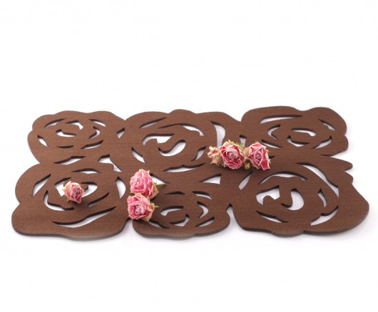 ROSES kpl.4 prostokątnych podkładek BOOGIE design