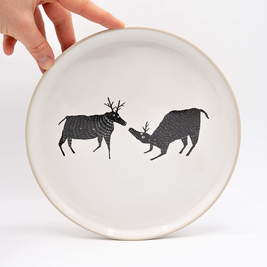 Talerz śniadaniowy/ Almond/ Deer Love Lutumursi