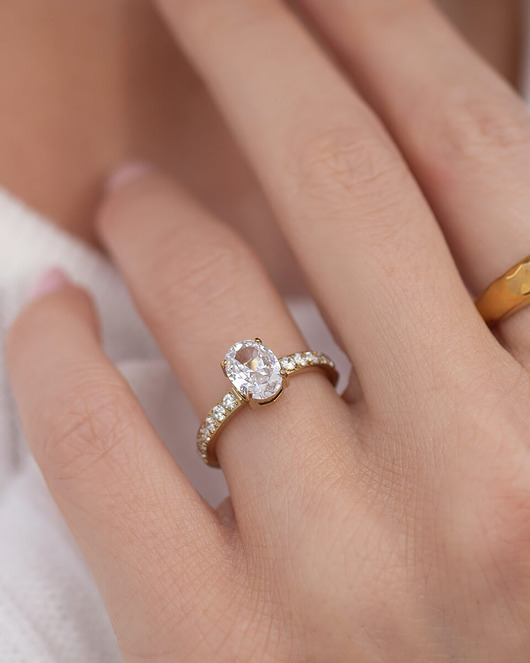 pierścionki złote Modny Pierścionek rozm. 14 (średnica 17 mm)