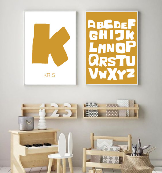 DWA PLAKATY do pokoju dziecka personalizowane black dot studio