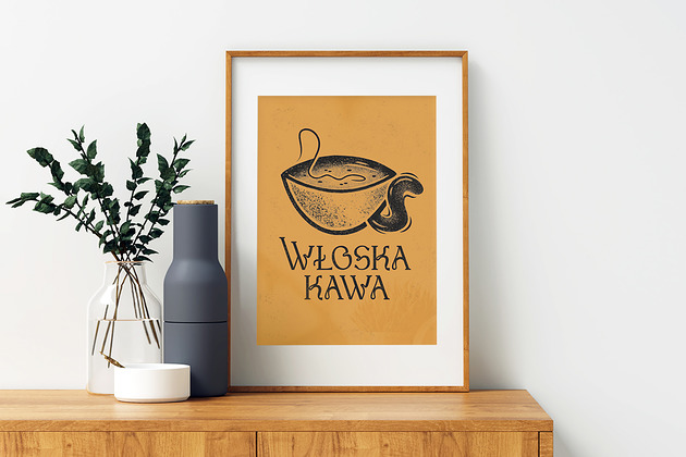 plakaty Plakat włoska kawa