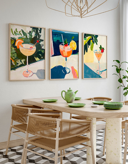 plakaty Zestaw plakatów - Kolorowe drinki (set175)
