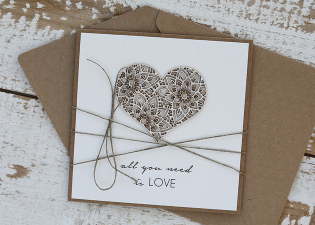 kartki scrapbooking Wyjątkowa kartka walentynkowa - walentynka