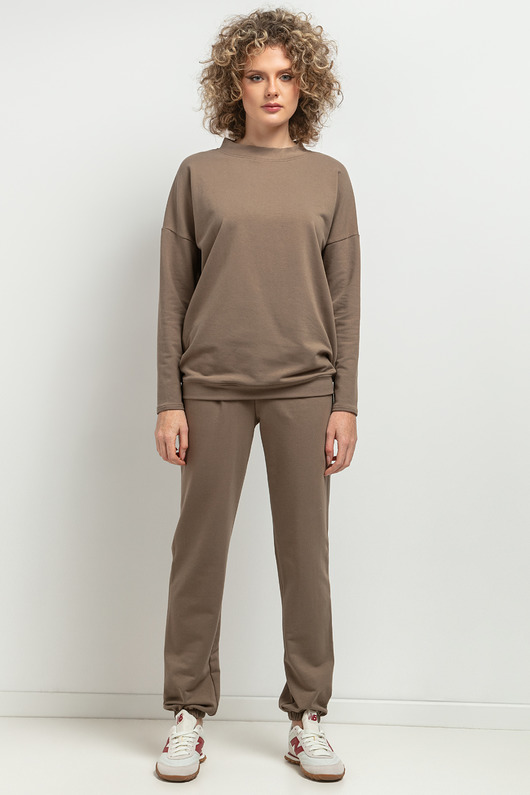 spodnie dresowe damskie Spodnie dresowe w typie jogger, MMM38, cappuccino
