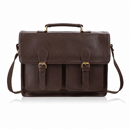 torby i nerki męskie Torba męska teczka na ramię do ręki brązowa vintage elegancka MT-04-BR