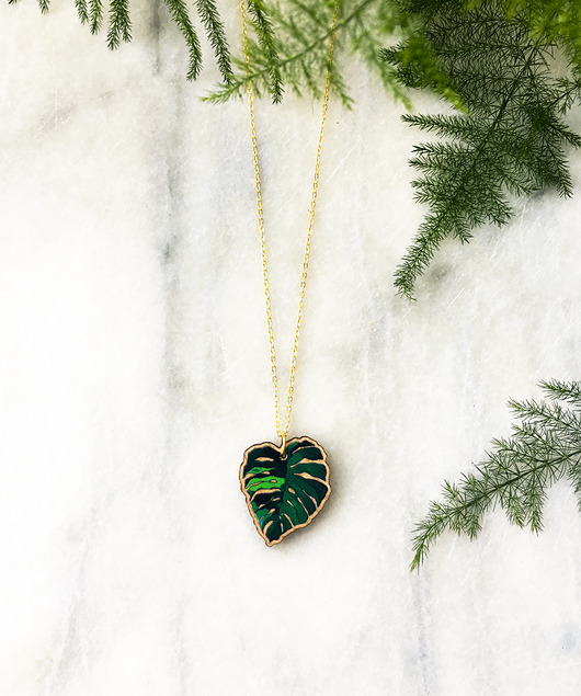 Monstera - wisior BOSKE