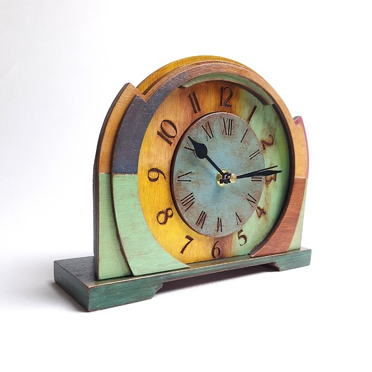 zegary Zegarek drewniany kominkowy w stylu vintage