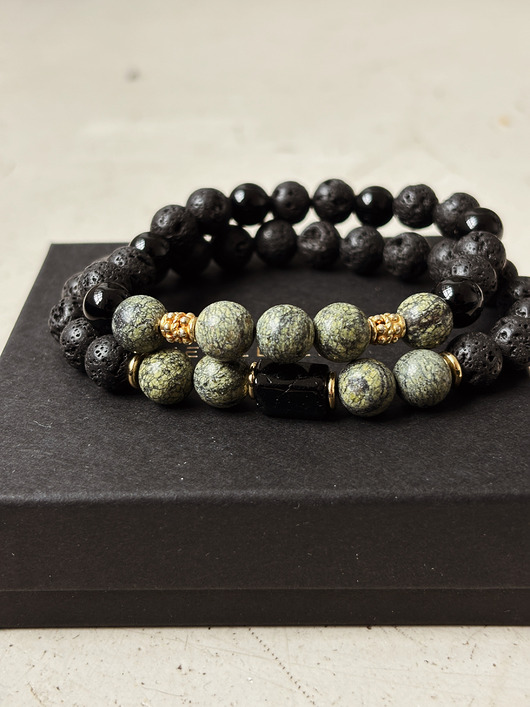 biżuteria męska Zestaw męskich bransoletek