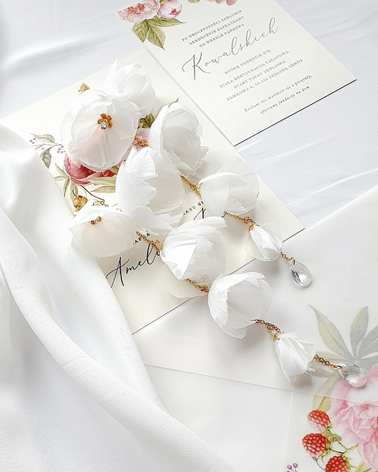 Biżuteria ślubna FEATHERLY white & gold