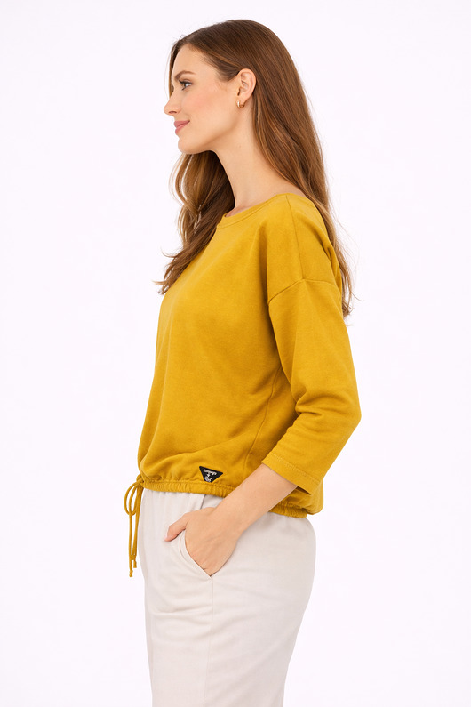 bluza bez kaptura damska Bluza ,,VERONA" Musztardowa Oliwka