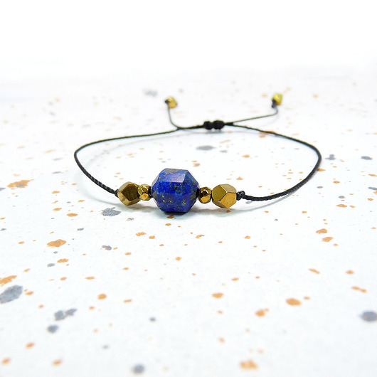 bransoletki z kamieni naturalnych Lapis lazuli bransoletka simple