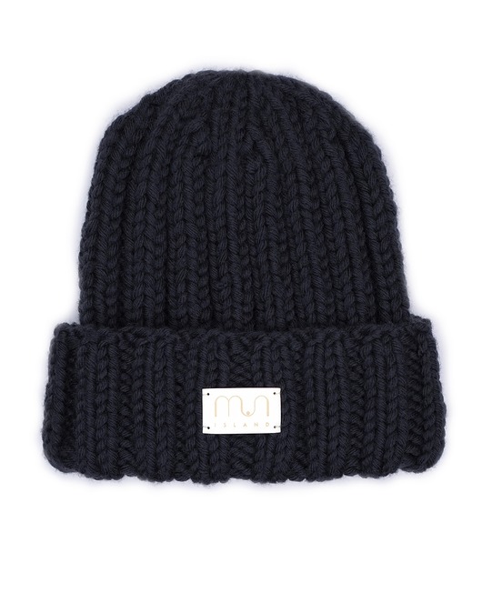 czapki damskie MERINO KISS Anthracite czapka z wełny merino